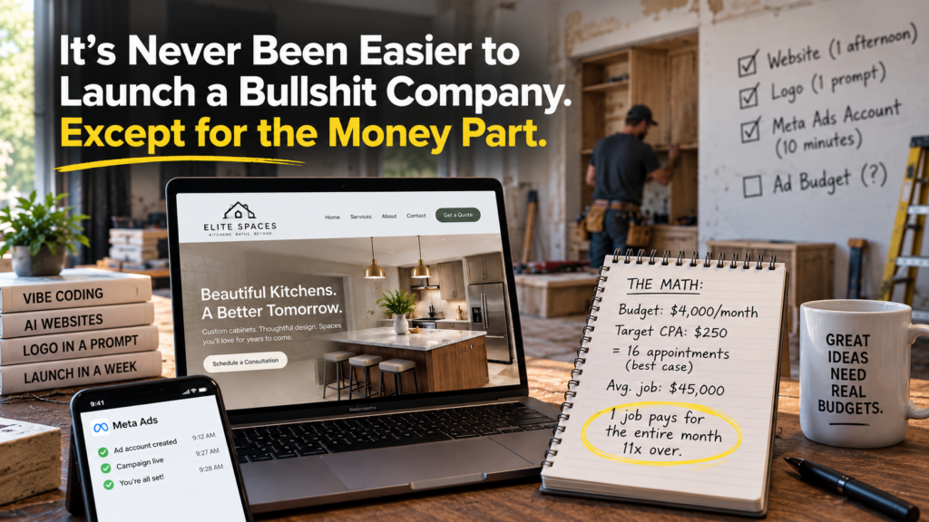 It's never been easier to launch a bullshit company. Except for the money part.
