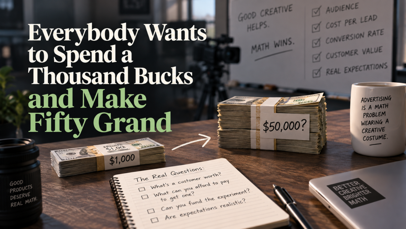 Everybody Wants to Spend a Thousand Bucks and Make Fifty Grand