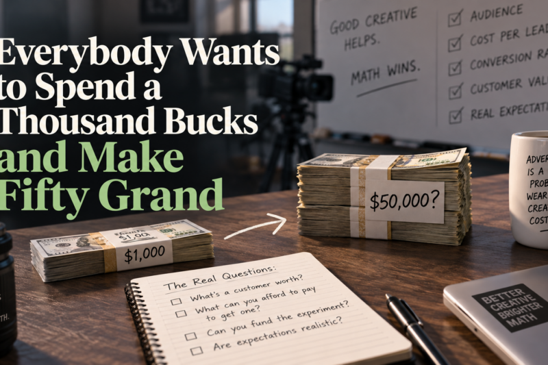 Everybody Wants to Spend a Thousand Bucks and Make Fifty Grand